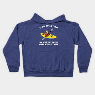 sloth kayak team Kids Hoodie